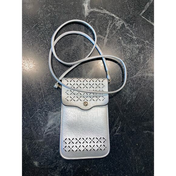 Silver crossbody, phone case  EUC - Picture 1 of 8